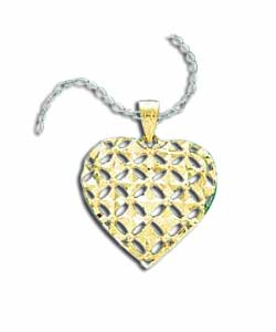 9ct Gold Diamond Cut Heart Pendant