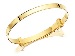 Unbranded 9ct-Gold-Diamond-Expanding-Baby-Bangle-079020