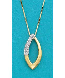9ct Gold Diamond Pendant