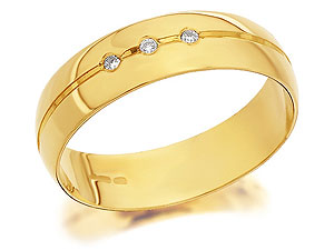 Unbranded 9ct-Gold-Diamond-Set-Grooms-Wedding-Ring-184412