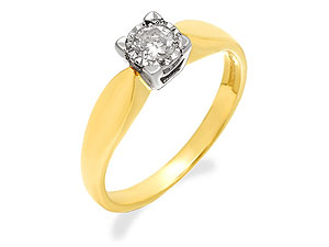 Unbranded 9ct-Gold-Diamond-Single-Stone-Ring--15pts-045325