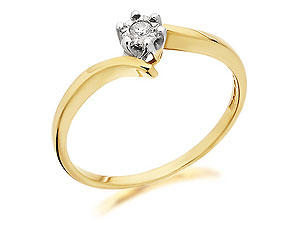 Unbranded 9ct-Gold-Diamond-Solitaire-Ring-045111