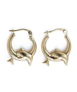 9ct Gold Dolphin Creoles