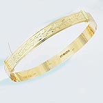 9ct. Gold Embossed Expanding Bangle