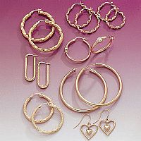 9ct. Gold Fine Wire Heart Earrings