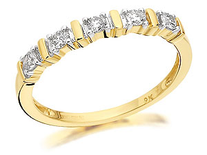 Unbranded 9ct-Gold-Five-Diamond-Half-Eternity-Ring--18pts-048009