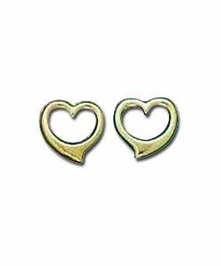 9ct Gold Floating Heart Studs