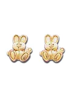 9ct Gold Forever Friends Bunny Studs