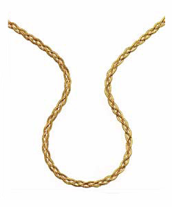 9ct Gold Foxtail Plaited Herringbone Necklet