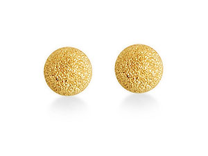 Unbranded 9ct-Gold-Frosted-Stardust-Ball-Earrings--4mm-070431