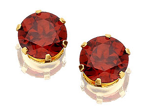 Unbranded 9ct-Gold-Garnet-Earrings--6mm-070858