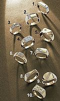 9ct. Gold Gents 2 Colour 1 Diamond Set Ring