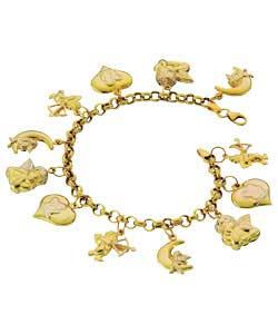 9ct Gold Guardian Angel Charm Bracelet
