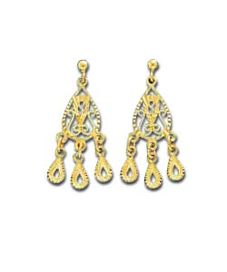 9ct Gold Gypsy Style Drops