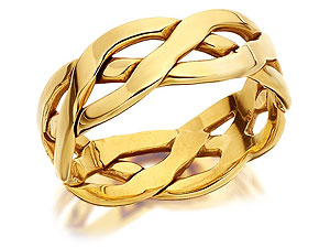 Unbranded 9ct-Gold-Handmade-Weave-Grooms-Wedding-Ring--8mm-184223