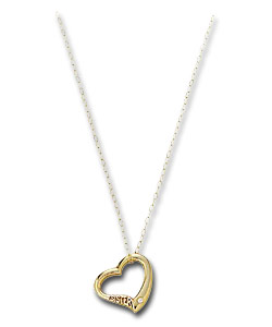 9ct Gold Heart Sister Pendant