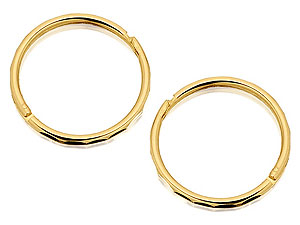 Unbranded 9ct-Gold-Hinged-Hoop-Earrings--13mm-072473