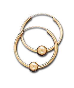 9ct Gold Hoops and Ball