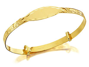 Unbranded 9ct-Gold-Identity-Expanding-Baby-Bangle-079069
