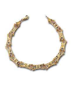 9ct Gold Indian Style Solid Fancy Bracelet