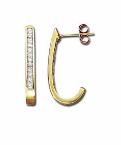 9ct Gold J Hoops