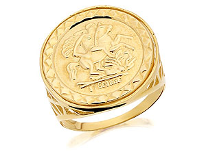Unbranded 9ct-Gold-Ladies-Medallion-Ring-182709