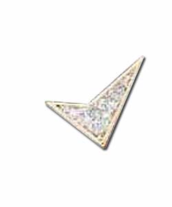 9ct Gold Mens Diamond Set Tick Earring