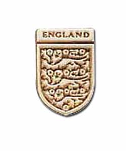 9ct Gold Mens England 3 Lions Shield Earring