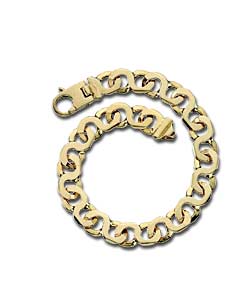 9ct Gold Mens Solid Fancy Bracelet