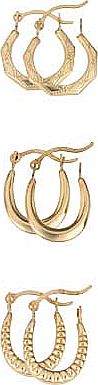 The classical Creole style earring crafted in 9ct gold. 9ct yellow gold. Size 10mm. Drop 7mm. For ages 3 years and over. EAN: 2122285.