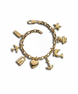 9ct Gold Multi Charm Bracelet