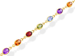 Unbranded 9ct-Gold-Multi-Stone-Bracelet-078341