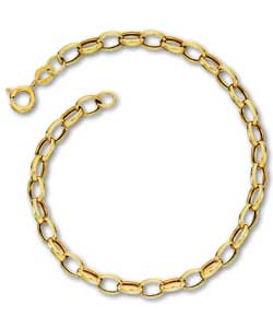 9ct Gold Oval Belcher Bracelet