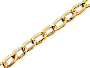 Unbranded 9ct-Gold-Oval-Curb-Link-Bracelet-077240