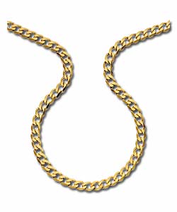 9ct Gold Plated Silver 51cm/20in Curb Chain