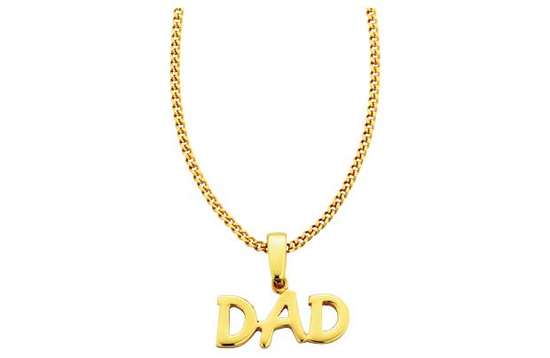 Unbranded 9ct Gold Plated Sterling Silver Dad Pendant