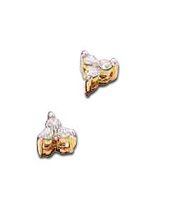 9ct Gold Pyramid Studs