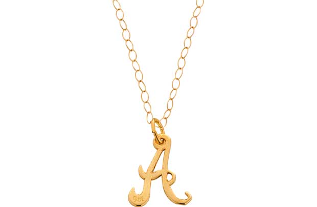 Unbranded 9ct Gold Scroll Initial Pendant - Letter A