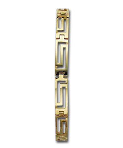 9ct Gold Solid Greek Key Style Bracelet