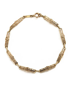 9ct Gold Solid Rennie Mackintosh Style Bracelet