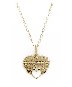 9ct Gold Special Sister Pendant