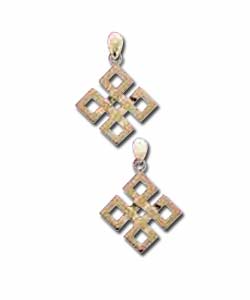 9ct Gold Square Celtic Style Drops