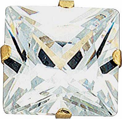 A stylish earring designed for the fashion conscious male 9ct yellow gold. Cubic zirconia set. Size 7mm. EAN: 2106287.