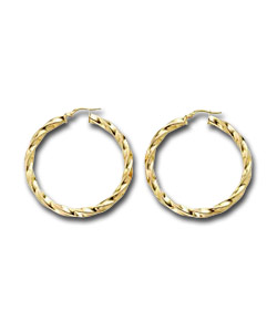 9ct Gold Twist Creoles