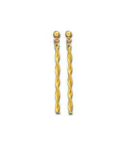 9ct Gold Twisted Stick Drops