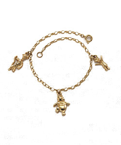 9ct Gold Winnie the Pooh Charm Bracelet