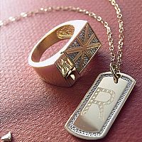 9ct. Initial Dog Tag Pendant