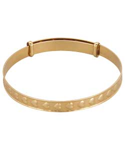 Unbranded 9ct Rolled Gold Childs Heart Expander Bangle
