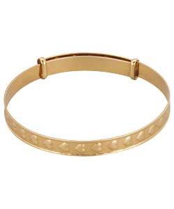 Unbranded 9ct Rolled Gold Childs Heart Expander Bangle