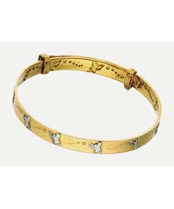 9ct Rolled Gold Fairy Expandable Baby Bangle